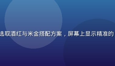 设计师在色导航调色板工具中选取酒红与米金搭配方案，屏幕上显示精准的 HEX 色值与色彩对比度数据